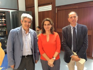 Con Teresa Ribera y Xavier Labandeira (Director de la Escuela de de Regulación Climática del Instituto Europeo de Florencia)