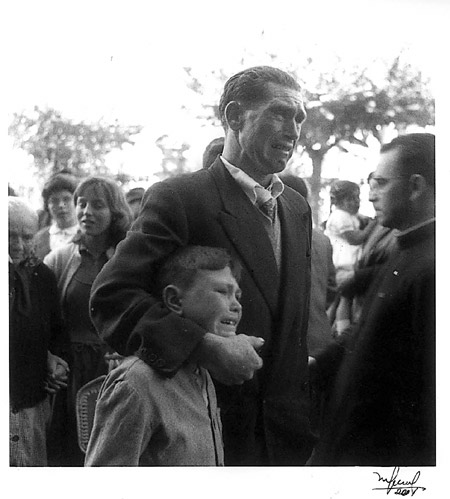 Despedida emigrantes A Coruña 1956 Foto: Manuel Ferrol