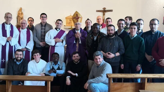 Rouco, con los seminaristas de Santiago