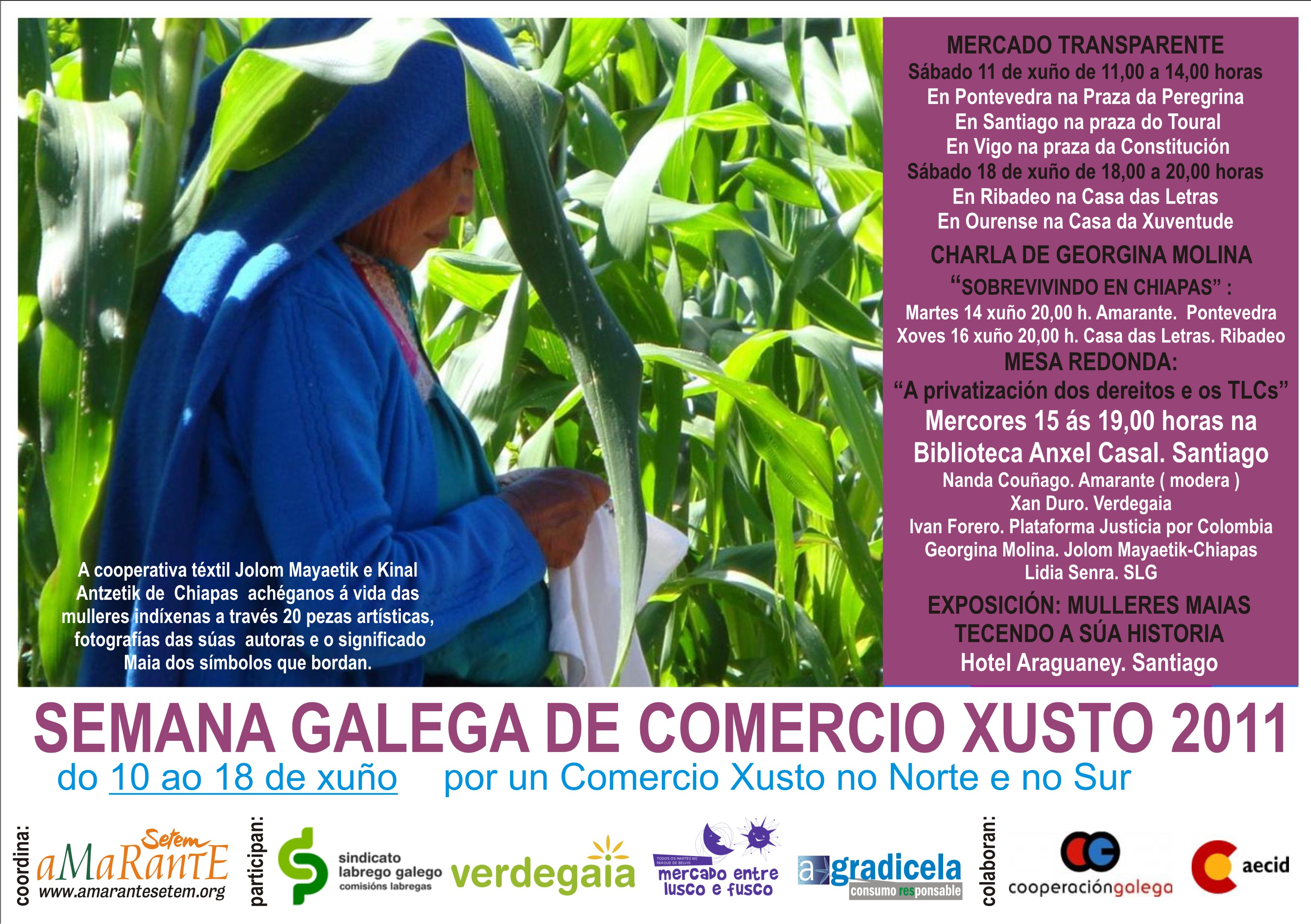 Ribadeo, Santiago, Pontevedra, Vigo, Ourense… Hoy empieza la semana del comercio justo