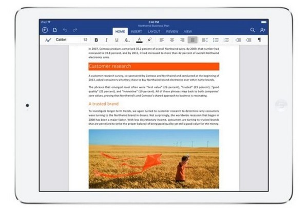 Microsoft Word para iPad